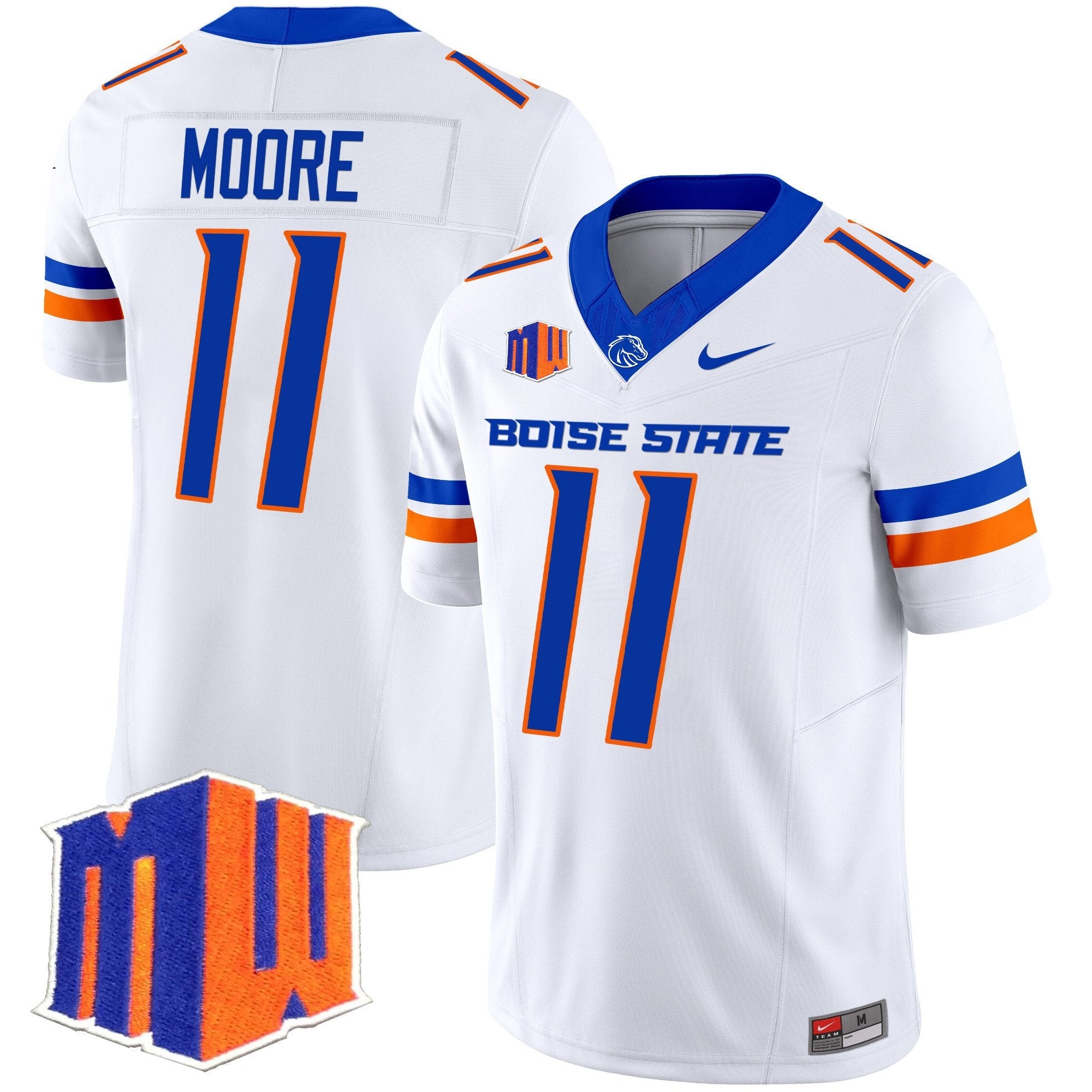 Kellen Moore Jersey #11 Boise State Broncos 2025 Vapor Stitched White
