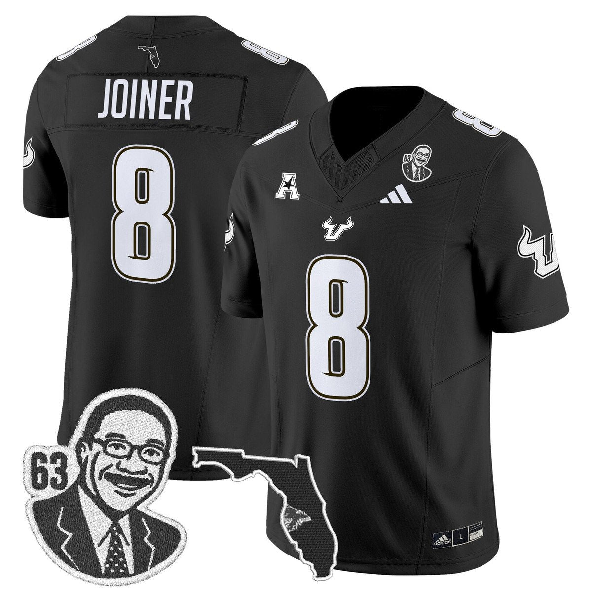 Kelley Joiner Jersey #8 South Florida Bulls Lee Roy Selmon Legacy Stitched Black
