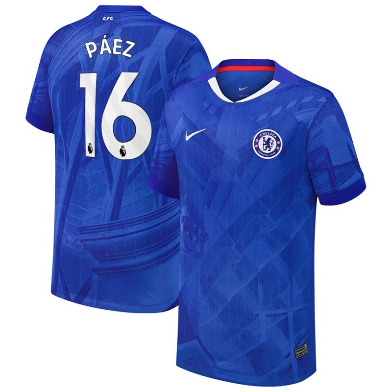 Kendry Paez #16 Chelsea 2025-26 Home Match Jersey – Blue
