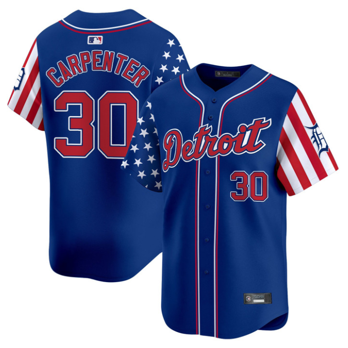 Kerry Carpenter Jersey #30 Detroit Tigers 2025 Memorial Day Vapor Premier Limited Stitched Royal