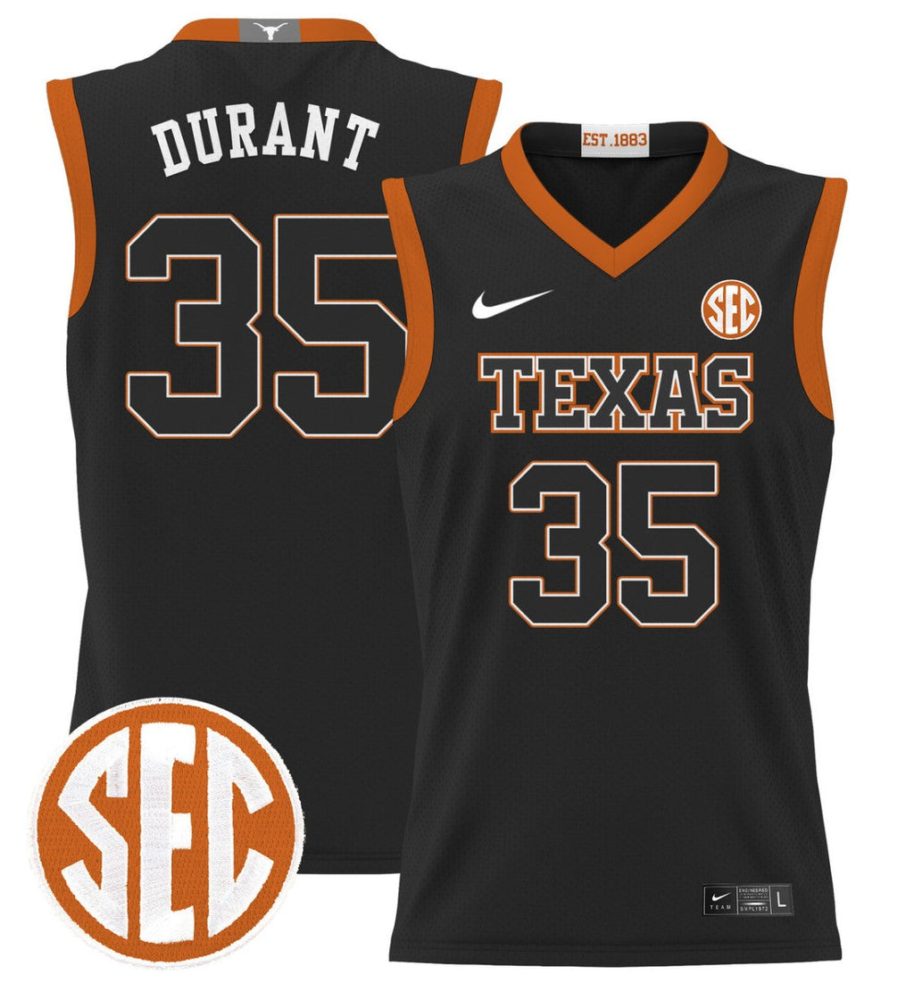 Kevin Durant Jersey #35 Texas Longhorns 2024 Lightweight Basketball Black