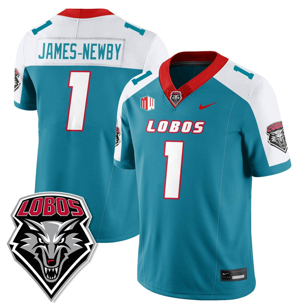 Keyshawn James-Newby Jersey #1 UNM Lobo Football 2025 All Stitched Alternate