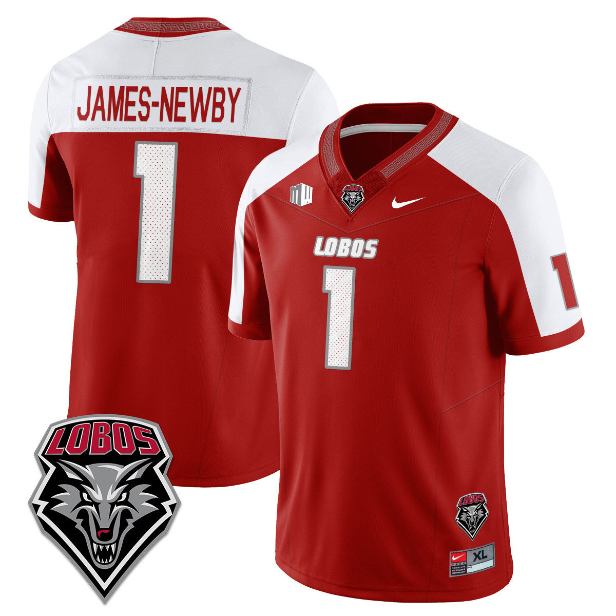 Keyshawn James-Newby Jersey #1 UNM Lobo Football 2025 Stitched Alternate