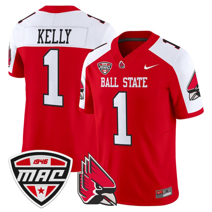 Kiael Kelly Jersey #1 Ball State Cardinals 2025 Limited Stitched