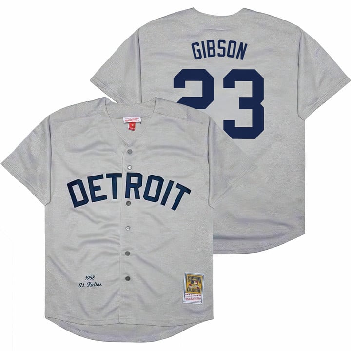Kirk Gibson Jersey #23 Detroit Tigers Throwback Cooperstown Stitched Gray