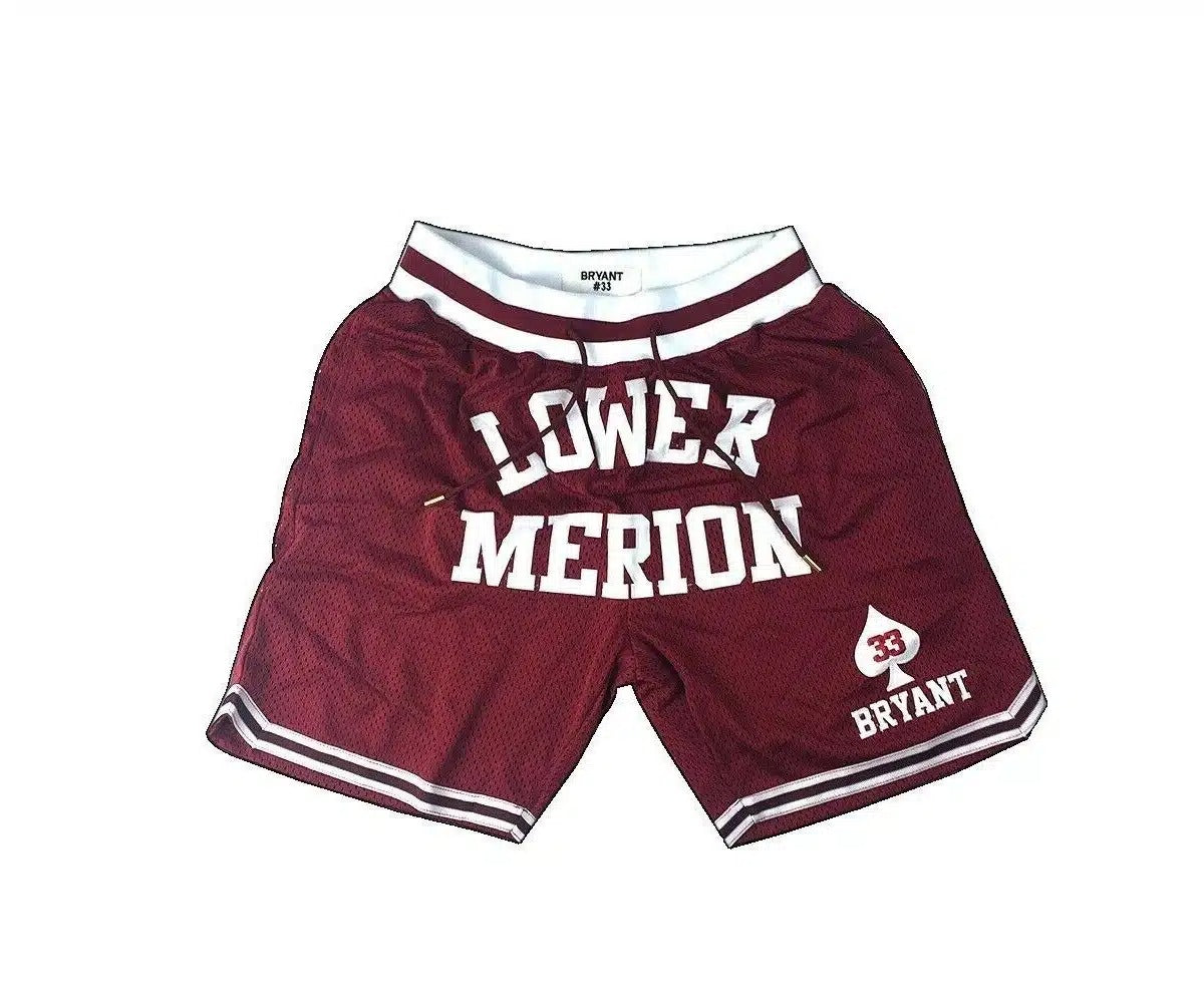 Kobe Bryant Lower Merion Red Shorts - Basketball Shorts Store