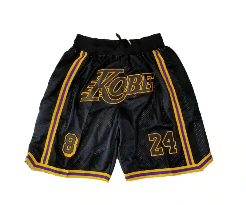 Kobe Bryant Los Angeles Lakers Black Shorts - Basketball Shorts Store