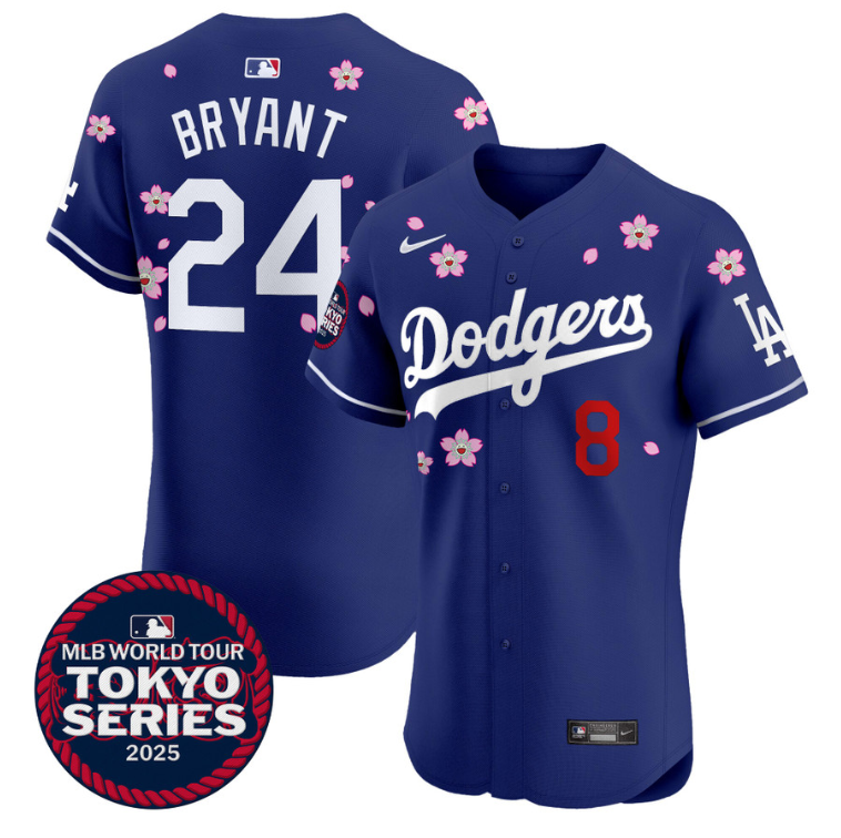 Kobe Bryant Jersey Dodgers Tokyo Series 2025 Vapor Premier Elite Stitched Royal