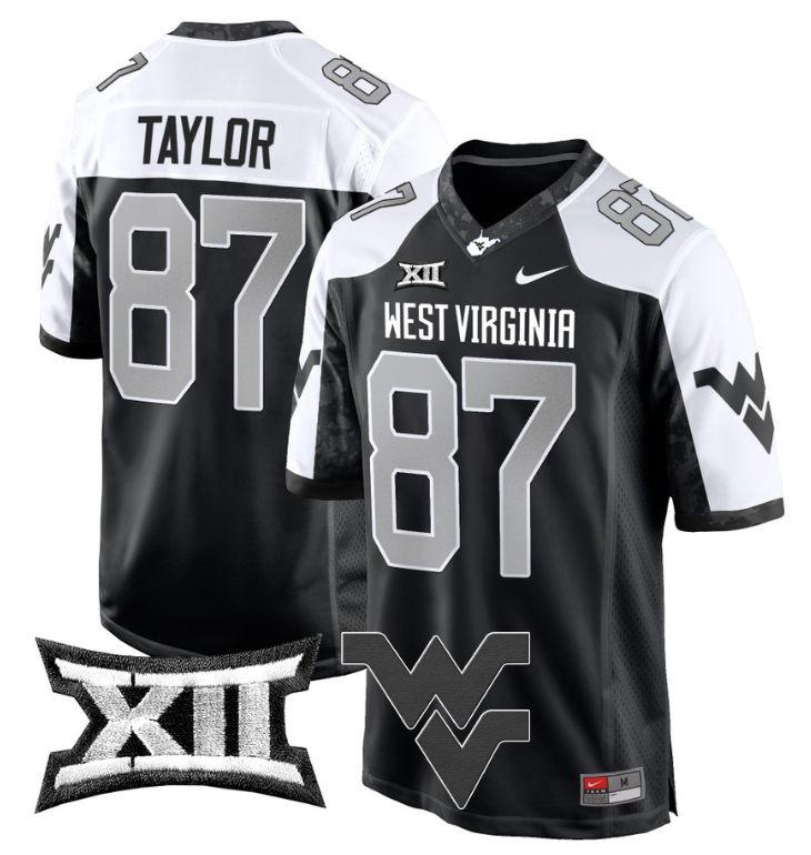 Kole Taylor Jersey #87 West Virginia Mountaineers Game Football Alternate