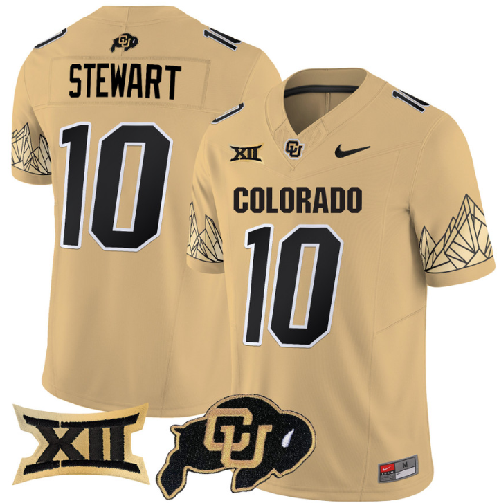 Kordell Stewart Jersey #10 Colorado Buffaloes Vapor Limited Football Gold