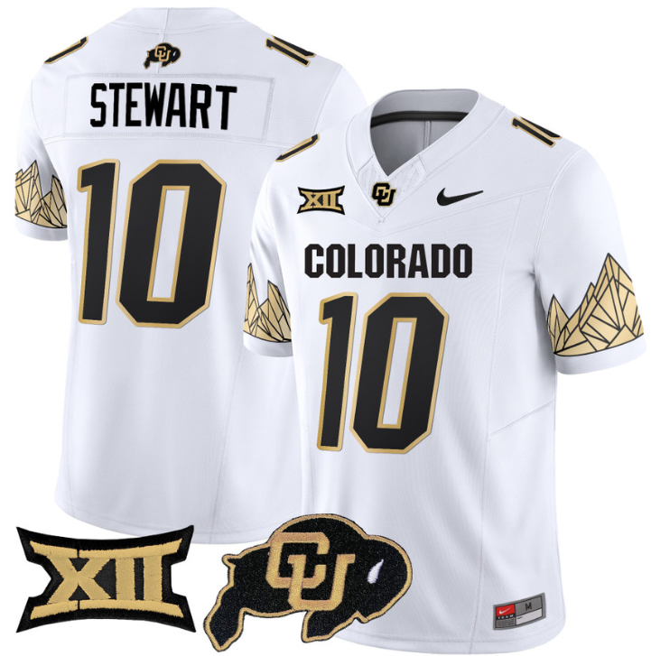 Kordell Stewart Jersey #10 Colorado Buffaloes Vapor Limited Football White