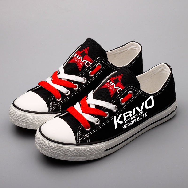 Krivo School of Hockey Low Top Canvas Sport Sneakers Shoes For Men Women Fans