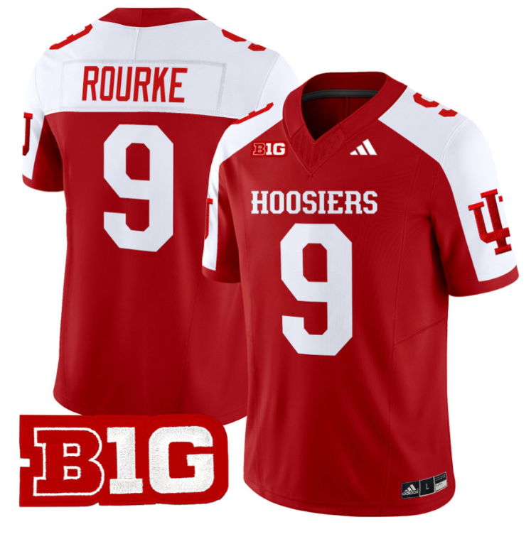 Kurtis Rourke Jersey #9 Indiana Hoosiers Vapor Limited Football Crimson Alternate