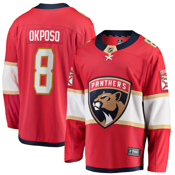 Kyle Okposo 8 Florida Panthers 2025 Breakaway Player Men Jersey Red