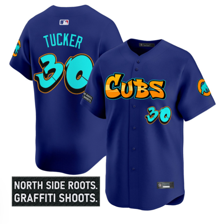 Kyle Tucker Jersey #30 Chicago Cubs Graffiti North Side Edition Stitched White