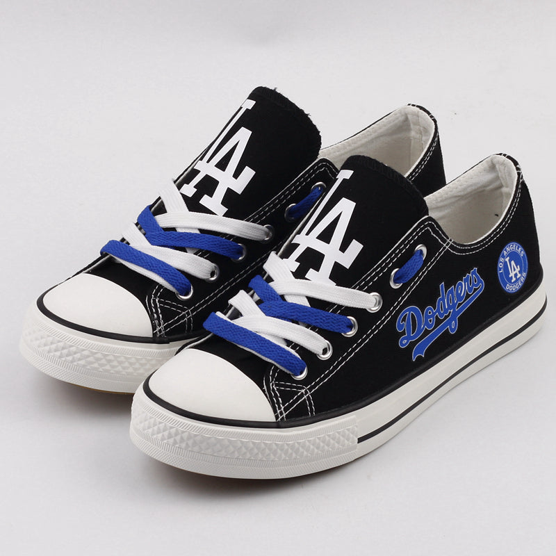 Los Angeles Dodgers Limited Print MLB Baseball Fans Low Top Canvas Shoes Sport Sneakers T-DJ185H