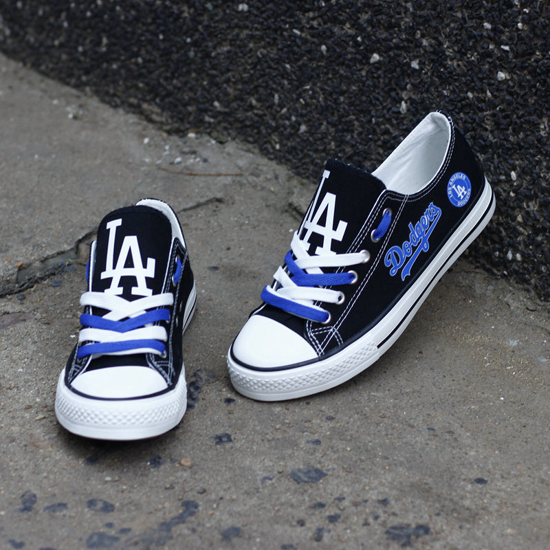 Los Angeles Dodgers Limited Print MLB Baseball Fans Low Top Canvas Shoes Sport Sneakers T-DJ185H