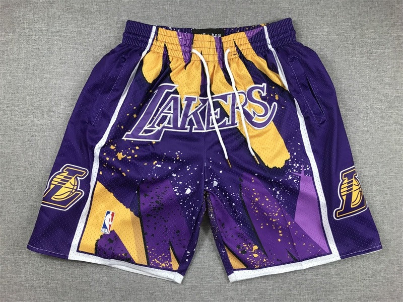 Los Angeles Lakers Shorts Hardwood Classics Hyper Hoops - Basketball Shorts Store