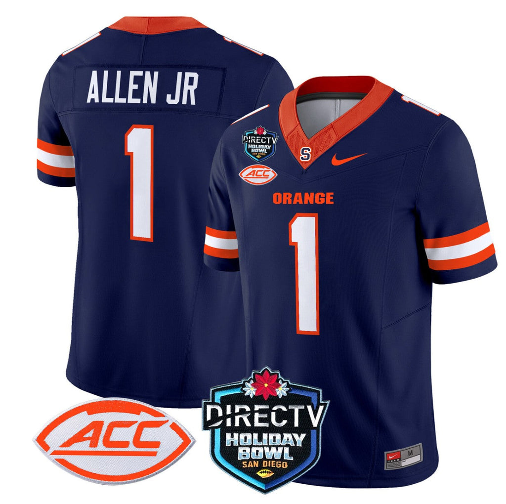 LeQuint Allen Jersey #1 Syracuse Orange 2025 Holiday Bowl Patch Navy