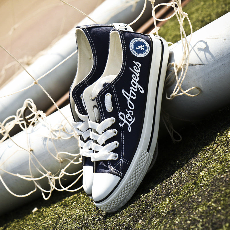 Los Angeles Dodgers Limited Print MLB Baseball Fans Low Top Canvas Shoes Sport Sneakers T-D866L