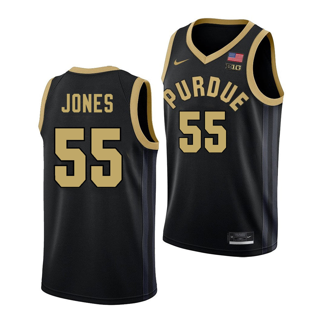 Lance Jones Jersey #55 Purdue Boilermakers College Basketball Black