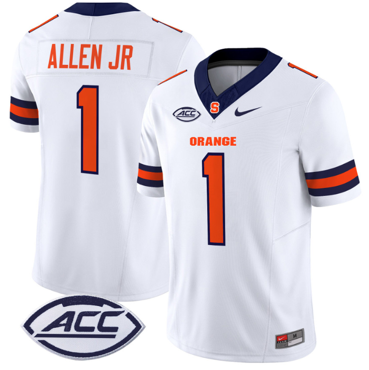 LeQuint Allen Jersey #1 Syracuse Orange Vapor Limited College Football White