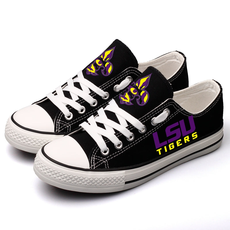 LSU Tigers Limited Print NCAA College Students Low Top Canvas Shoes Sport Sneakers 1