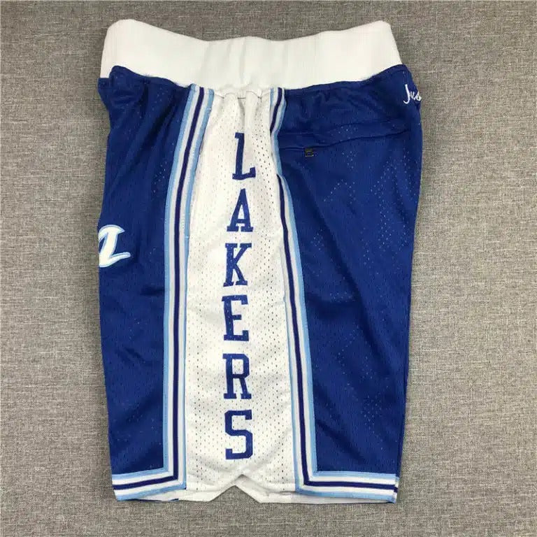 Los Angeles Lakers M&N 1996-1997 LOS ANGELES Royal Blue Shorts - Basketball Shorts Store