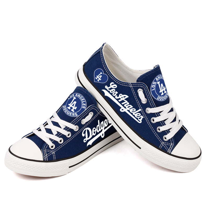 Los Angeles Dodgers Limited Print MLB Baseball Fans Low Top Canvas Shoes Sport Sneakers T-DAC179L