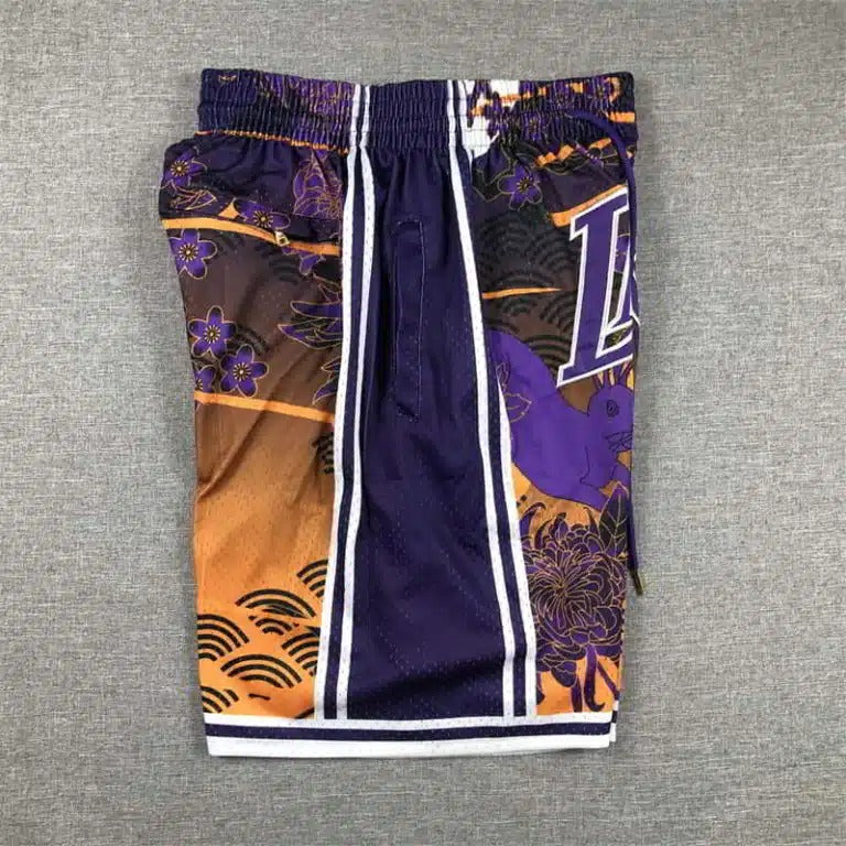Los Angeles Lakers Shorts Year of the Rabbit Edition - Basketball Shorts Store