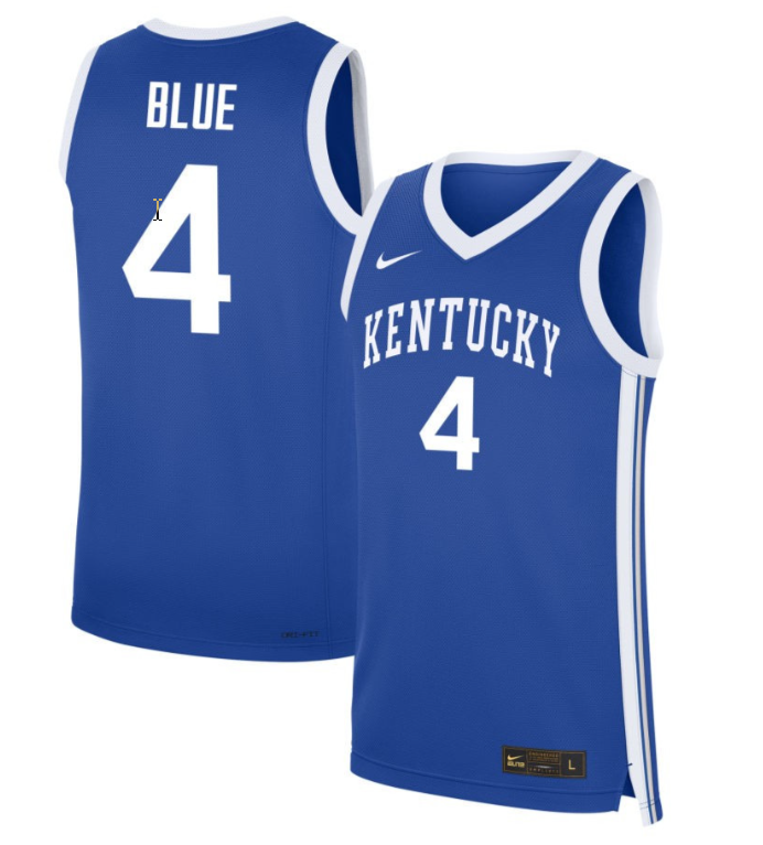 Lexi Blue Jersey #4 Kentucky Wildcats NIL Basketball Royal