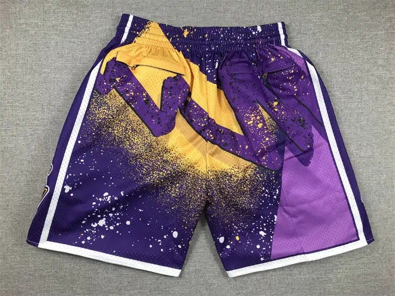 Los Angeles Lakers Shorts Hardwood Classics Hyper Hoops - Basketball Shorts Store