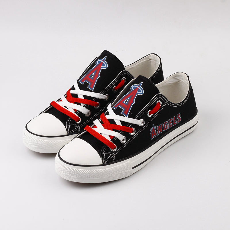 Los Angeles Angels Limited Print MLB Baseball Fans Low Top Canvas Shoes Sport Sneakers T-DAC100H