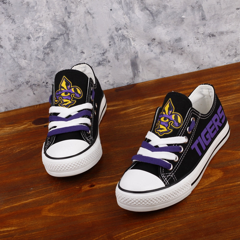 LSU Tigers Limited Print NCAA College Students Low Top Canvas Shoes Sport Sneakers 2