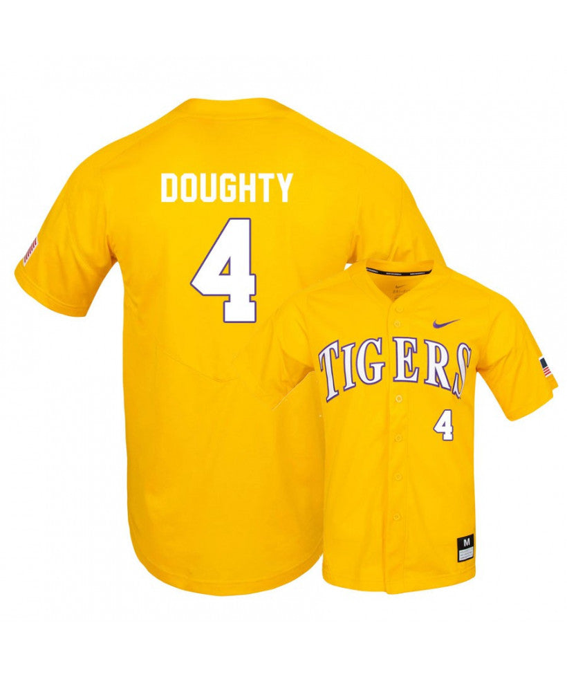 LSU Tigers 4 Cade Doughty Yellow Elite College Baseball Jersey