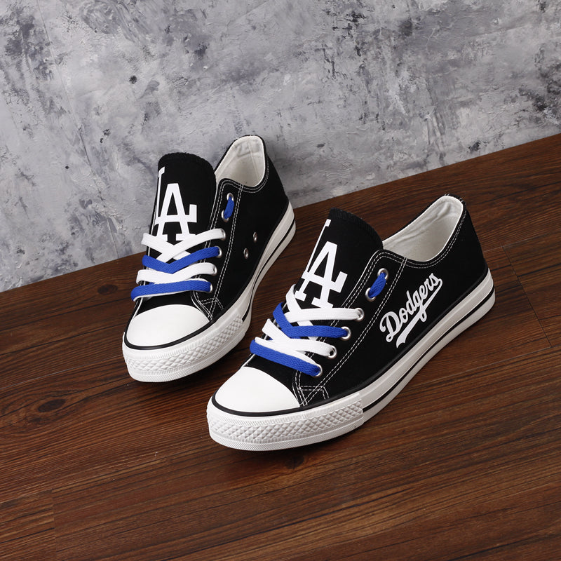 Los Angeles Dodgers Limited Print MLB Baseball Fans Low Top Canvas Shoes Sport Sneakers T-DAC104H