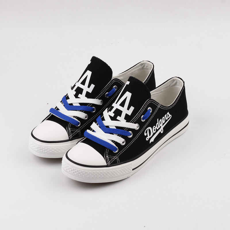 Los Angeles Dodgers Limited Print MLB Baseball Fans Low Top Canvas Shoes Sport Sneakers T-DAC104H
