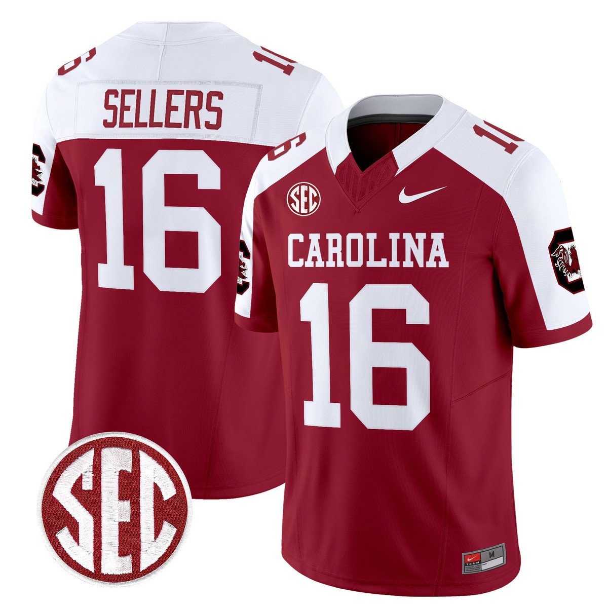 LaNorris Sellers Jersey #16 Carolina 1980 Throwback Rebrand 2026 Garnet Alter