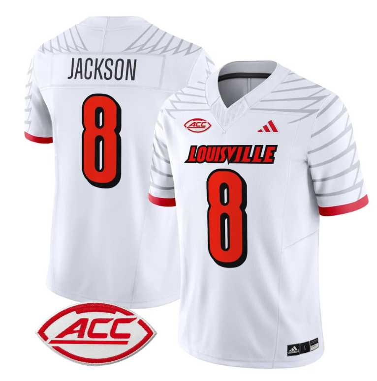Lamar Jackson Jersey #8 Louisville Cardinals Vapor Football Stitched White