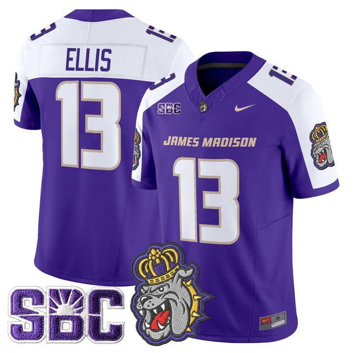 Landon Ellis Jersey #13 James Madison Dukes 2025 Vapor Limited Stitched