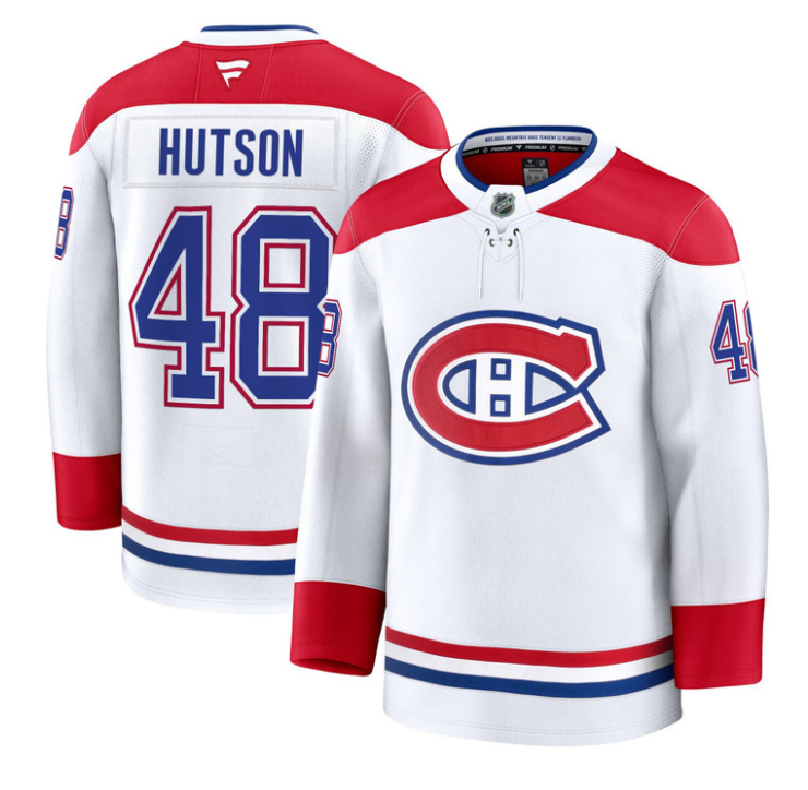 Lane Hutson Jersey #48 Montreal Canadiens Timeless Premium Stitched 2025 Away