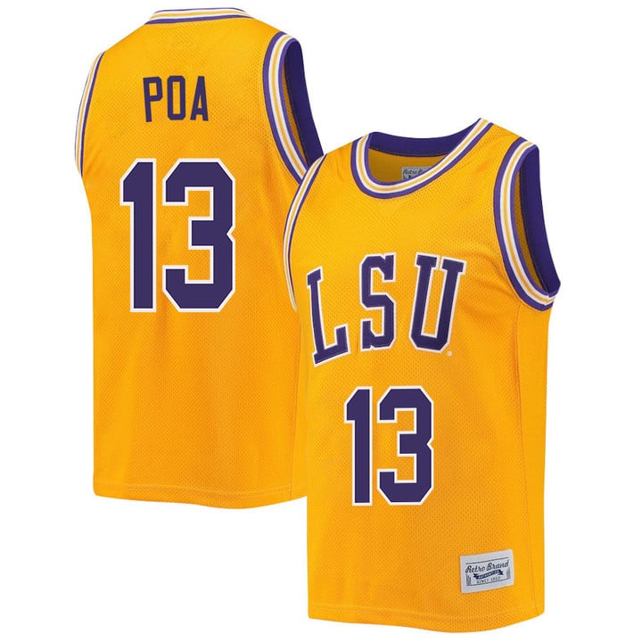Last Tear Poa Jersey LSU Tigers Basketball 2023 NCAA College #13
