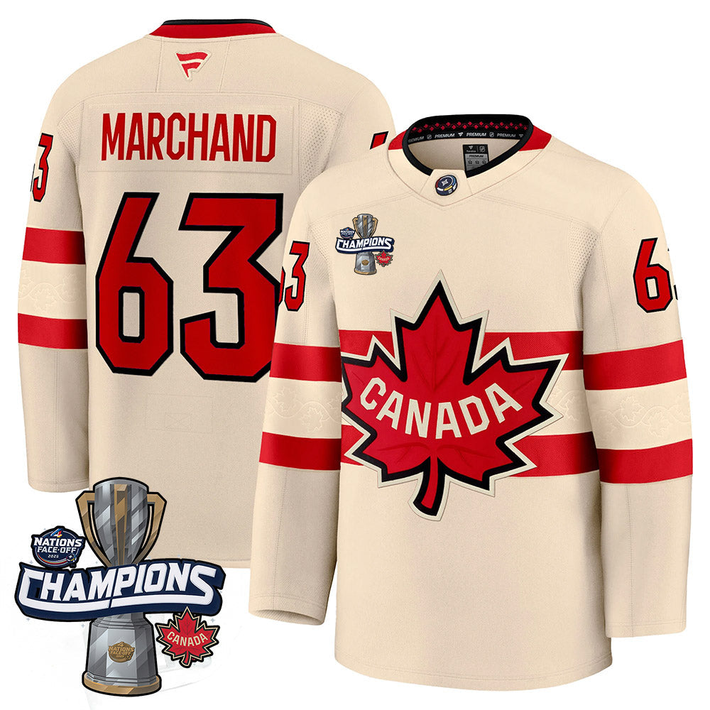 Men Canada 2025 4 Nations Face-Off Champions Jersey - All Stitched