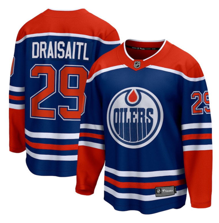 Leon Draisaitl 29 Edmonton Oilers Home Breakaway Jersey Men, Navy