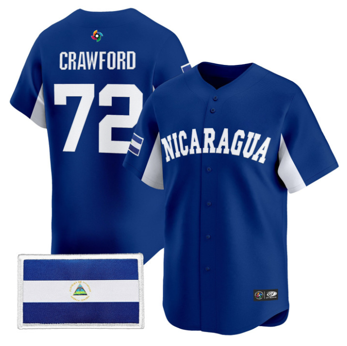 Leonardo Crawford Jersey #72 Team Nicaragua 2026 World Baseball Stitched