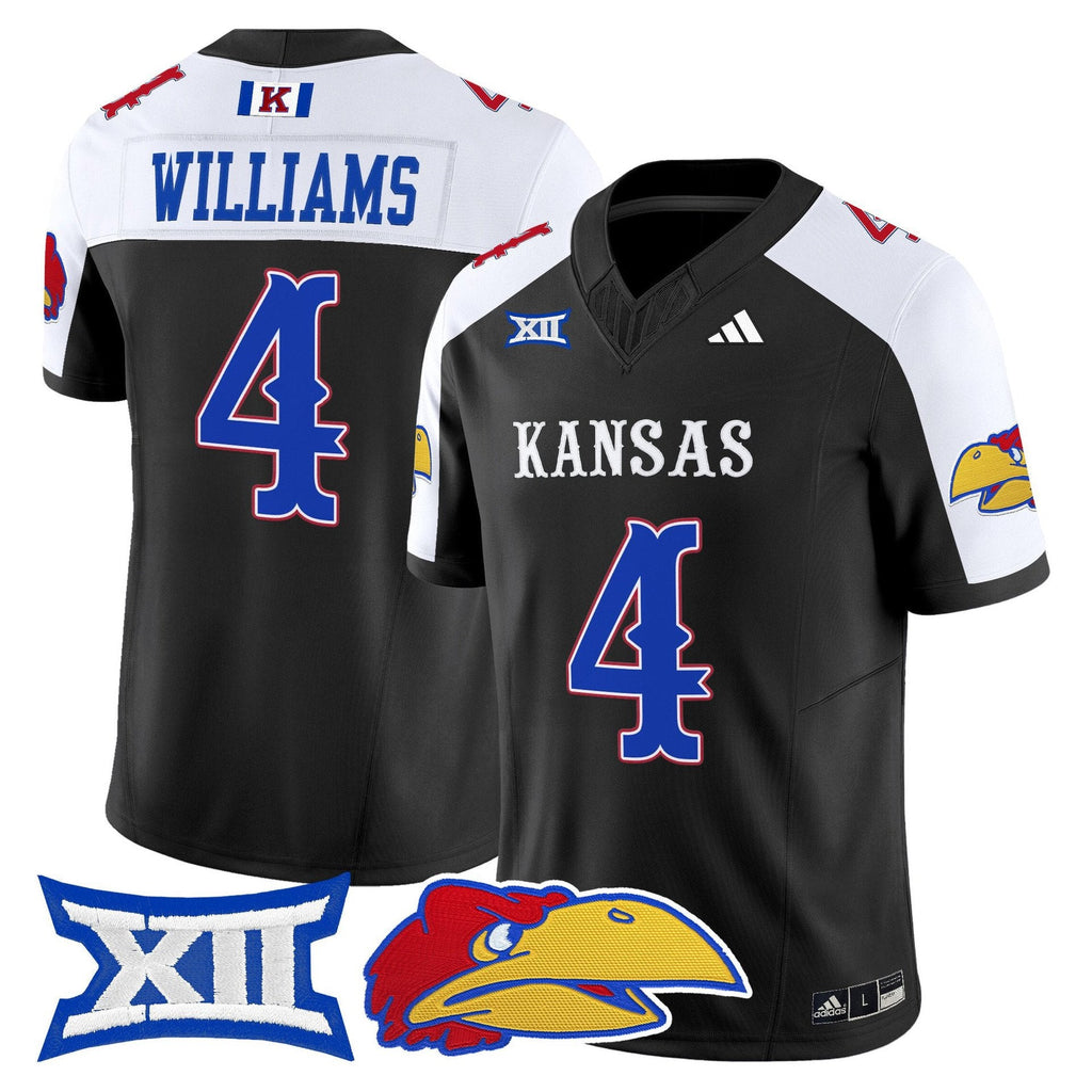 Leshon Williams Jersey #4 Kansas Jayhawks 2025 Vapor Limited Stitched Black Alter