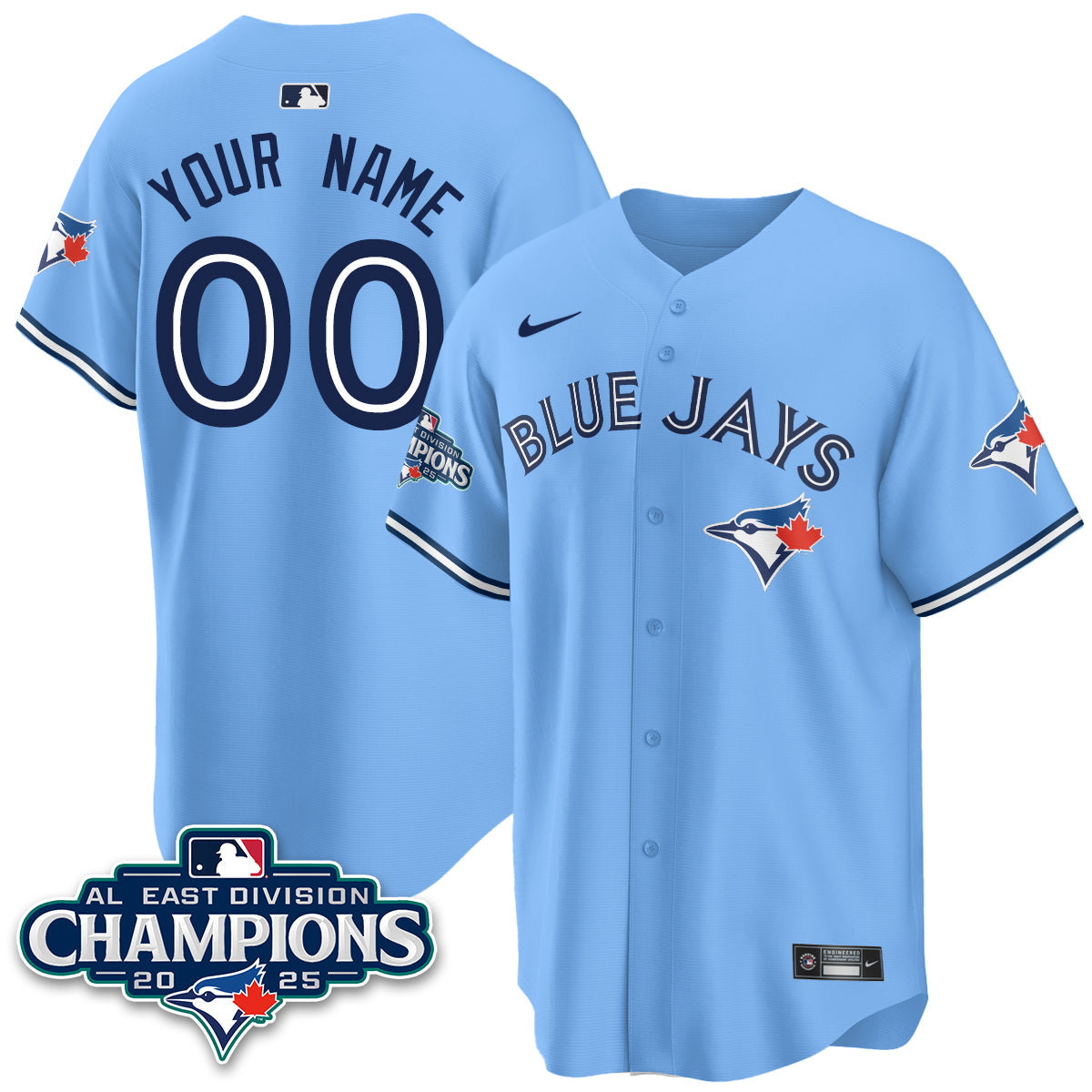 Toronto Blue Jays AL East Division Champions Custom Jersey - All Stitched