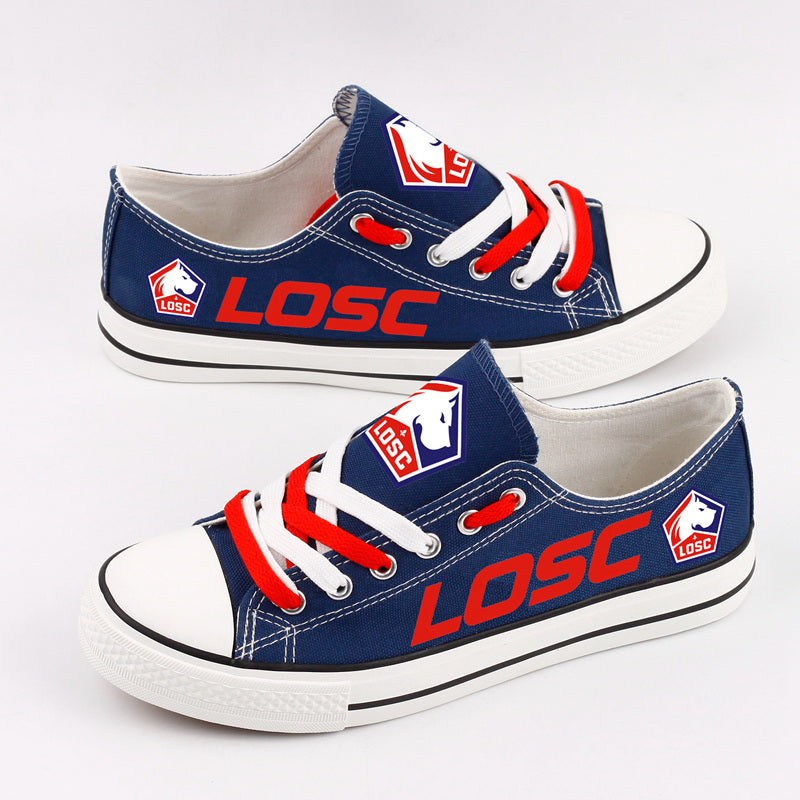 Lille OSC Low Top Canvas Sport Sneakers Shoes For Men Women Fans