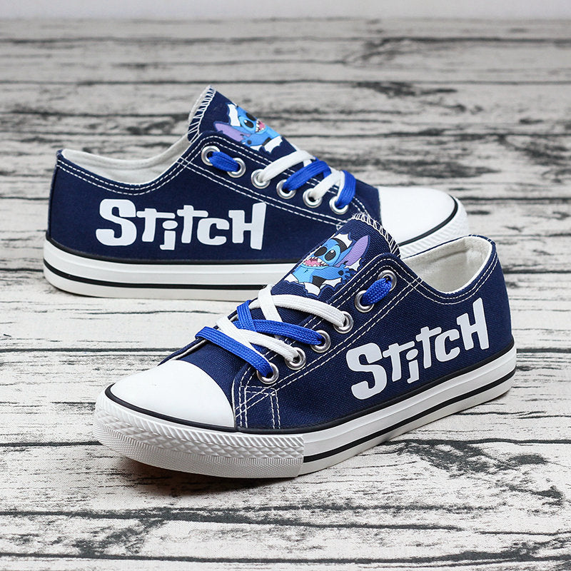 Lilo & Stitch Low Top Canvas Sport Sneakers Shoes For Men Women Fans