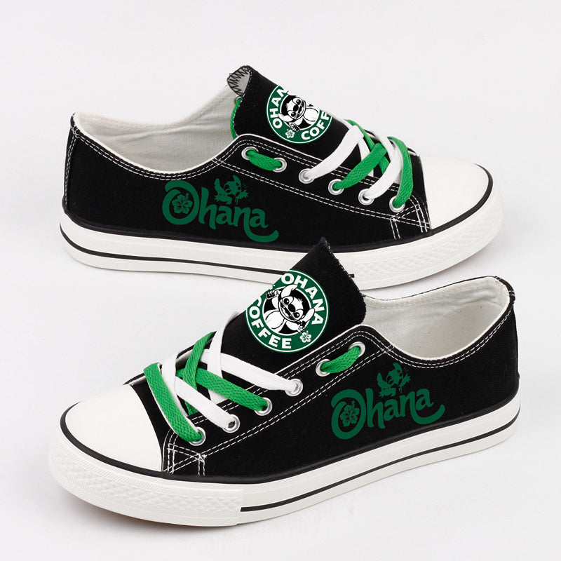 Lilo & Stitch Low Top Canvas Sport Sneakers Shoes For Men Women Fans
